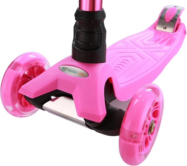 Detalle de 3-Wheel Kids Scooter (Ages 6–12) with Light-Up Wheels, Sturdy Deck, and 4 Height Adjustments