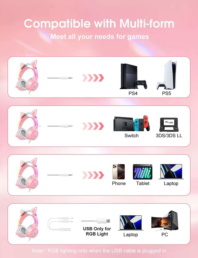 Detalle 2 de ONITOON Lightweight Gaming Headset 50 mm