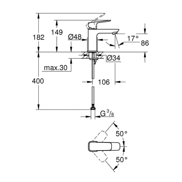 Thumbnail 3 de Grohe Cubeo S monomando