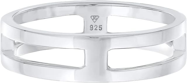 Detalle 2 de Kuzzoi Massiver Herrenring 6 mm aus 925 Sterling Silber – puristischer Bandring (Ringgröße 60–66)