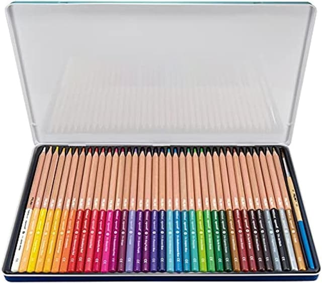 Detalle de MILAN Caja metálica 36 lápices acuarelables 3,5 mm