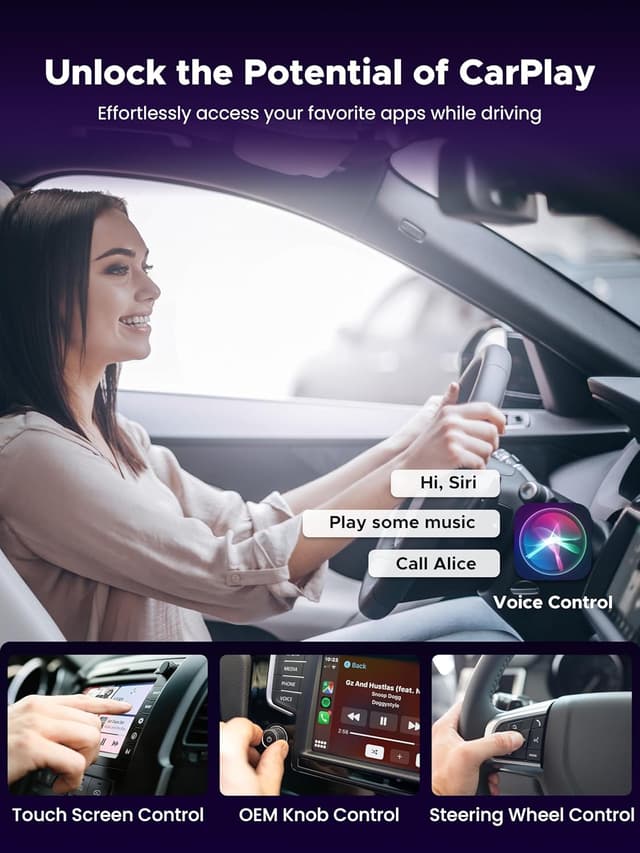 Thumbnail 3 de 2-in-1 Wireless CarPlay Adapter & Car TV Mate Pro 2026