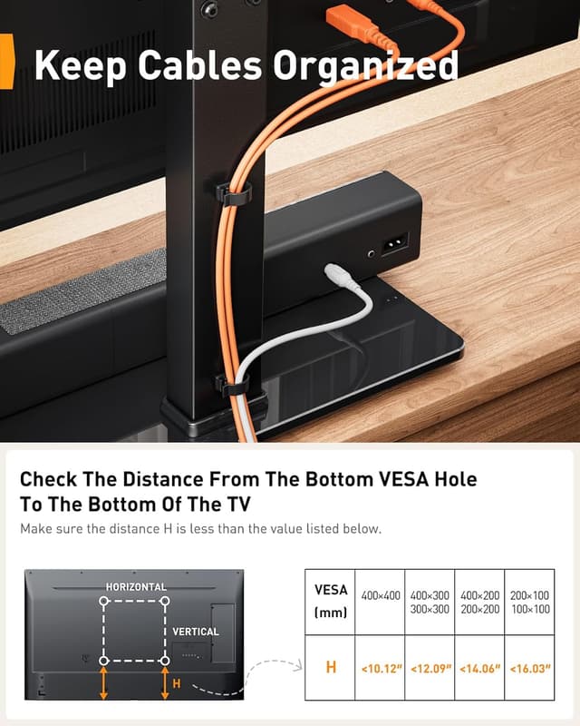 Thumbnail 4 de Perlegear PGTVS26 Swivel TV Stand 88 lbs