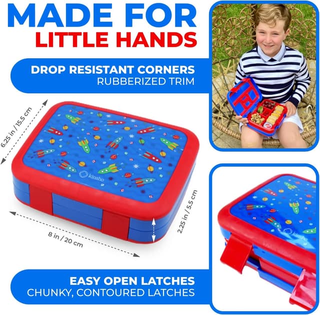 Thumbnail 2 de Kinsho Bento Box, 5-Section, Blue 🥣