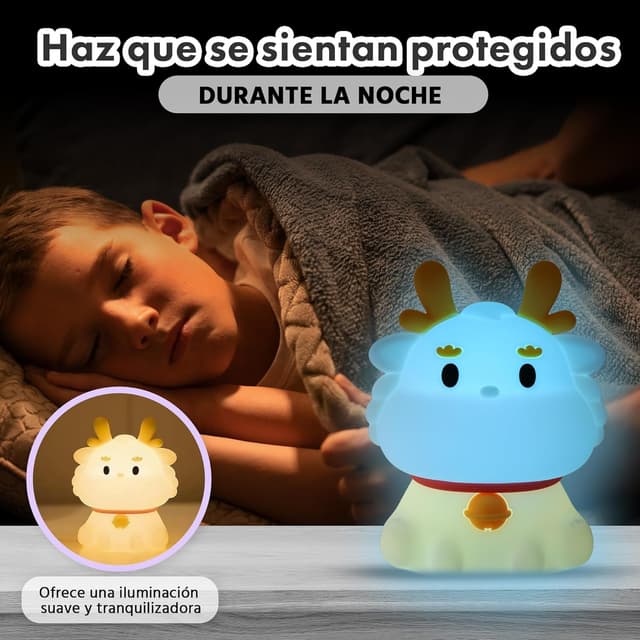 Thumbnail 5 de AMHÖ Luz Nocturna Infantil 16 Colores 🌙 - Lámpara Quitamiedos