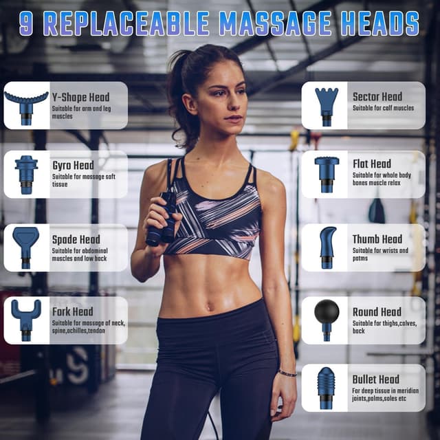 Thumbnail 4 de cotsoco Massage Gun Deep Tissue 9 heads