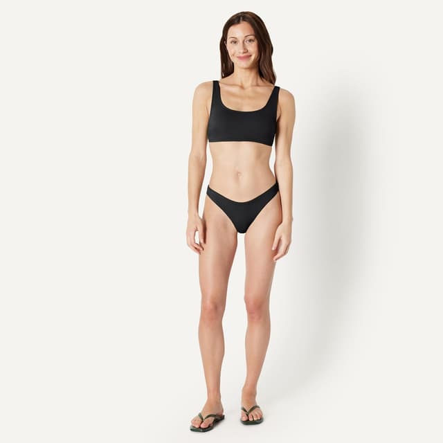 Detalle de Amazon Essentials Femme – bas de bikini taille basse à coupe échancrée