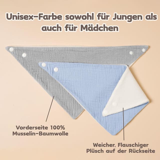 Thumbnail 6 de Susurration Baby Dreieckstuch Lätzchen mit 2 Druckknöpfen