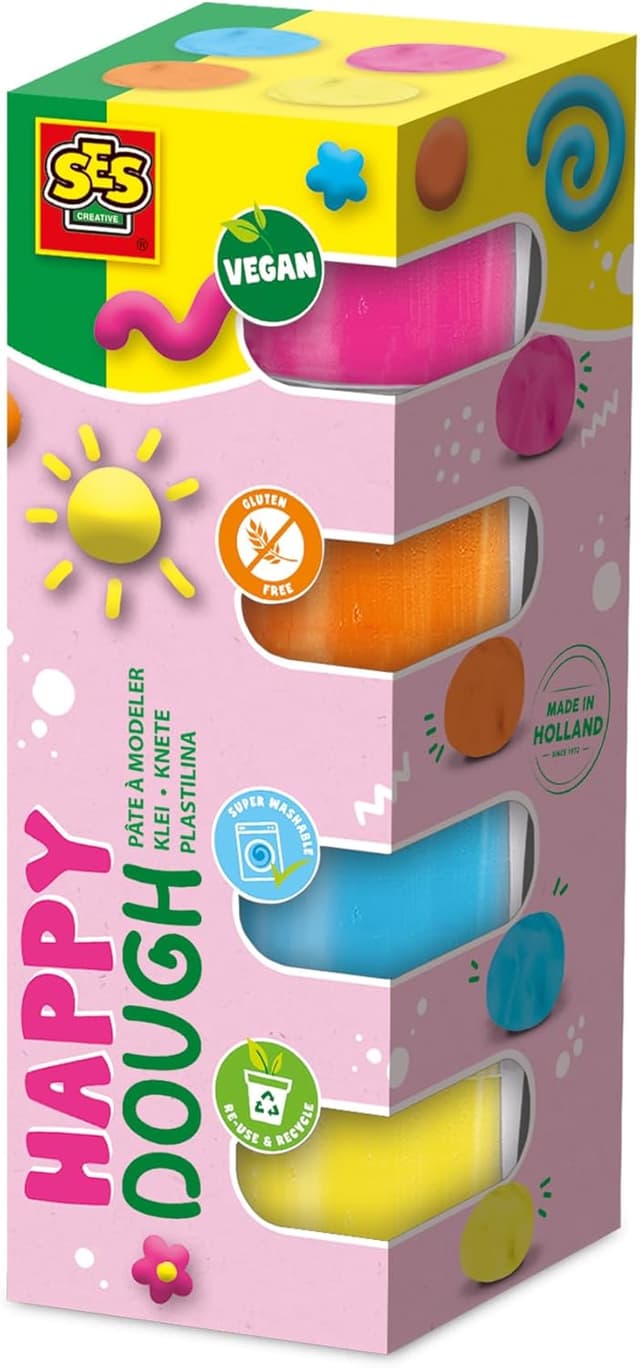 Imagen de SES Creative 00512 Pâte à modeler 4x90 g 🎨 en OfertitasTOP