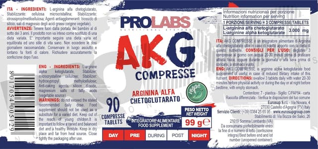 Detalle 2 de AKG 1000 arginina alfa-chetoglutarato
