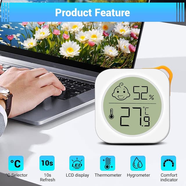 Thumbnail 4 de Lot de 3 thermomètres d'intérieur LCD