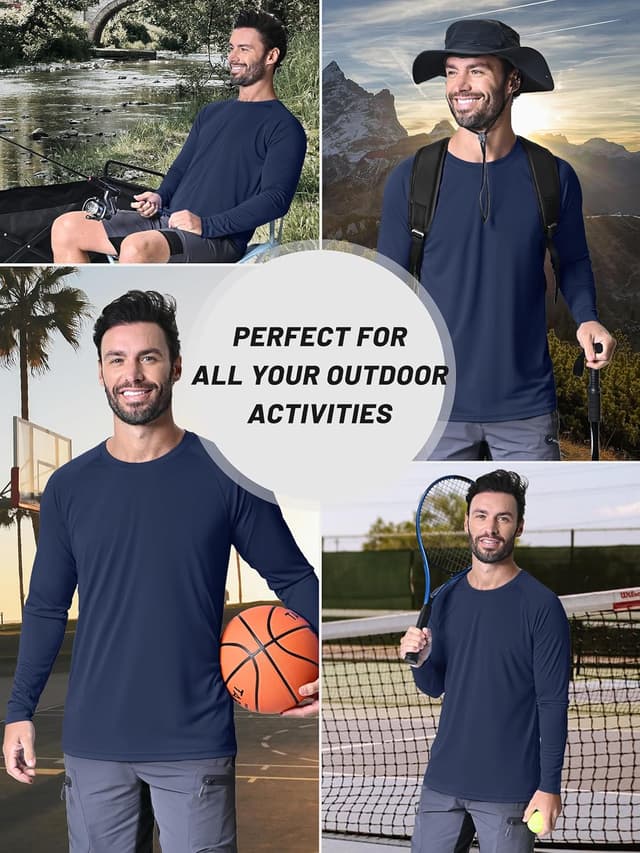 Thumbnail 5 de TACVASEN Camiseta Manga Larga UV UPF 50+ Turquesa S