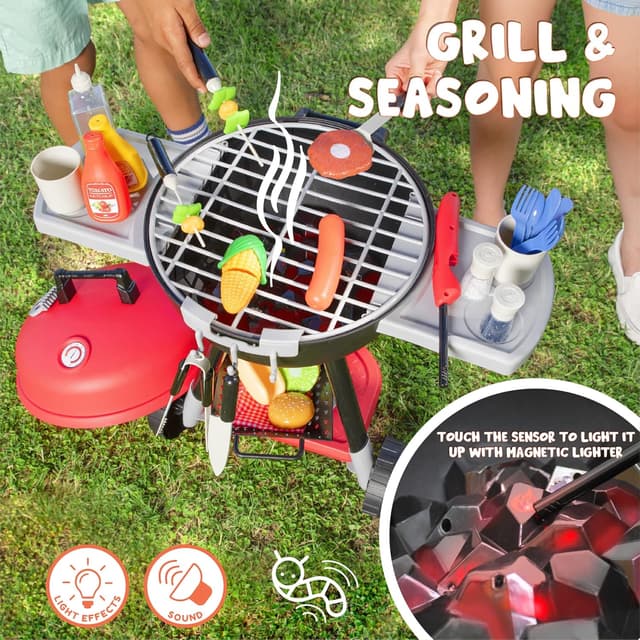 Detalle 2 de JOYIN 34 PCS Kitchen Toy Set Kids BBQ Playset