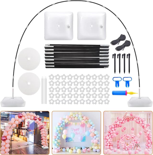 Detalle de Chamvis Balloon Arch Kit (9FT Height, 10FT Width) Adjustable Stand Frame for Weddings, Showers & Parties