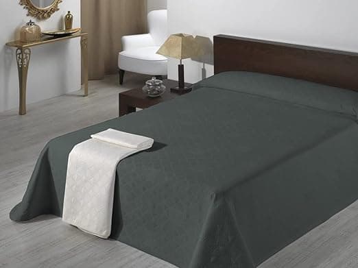 Imagen de SABANALIA - Colcha Giovanna Pique Gris para Cama 90 🛏️ en OfertitasTOP