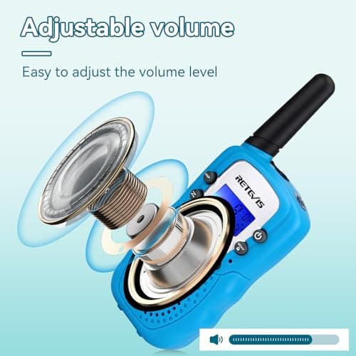 Detalle 2 de Retevis RT388 walkie talkie para niños (PMR 446) con linterna y VOX, 1 par