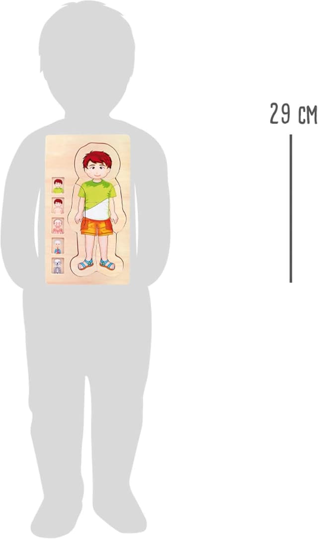 Detalle de Small Foot Company Anatomia Ragazzo puzzle in legno con 29 pezzi (2019618)