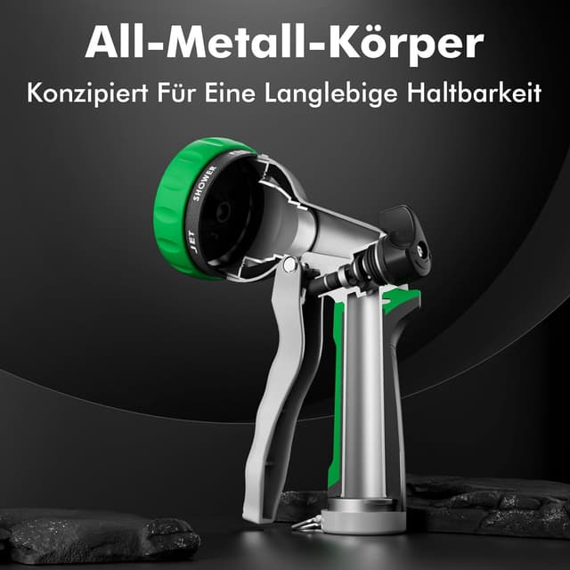 Detalle 2 de RESTMO Gartenbrause Metall Hochdruck 7 Funktionen