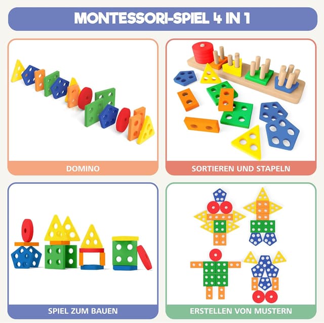 Thumbnail 5 de Sweety Fox Montessori Holz Spielzeug 1 Jahr