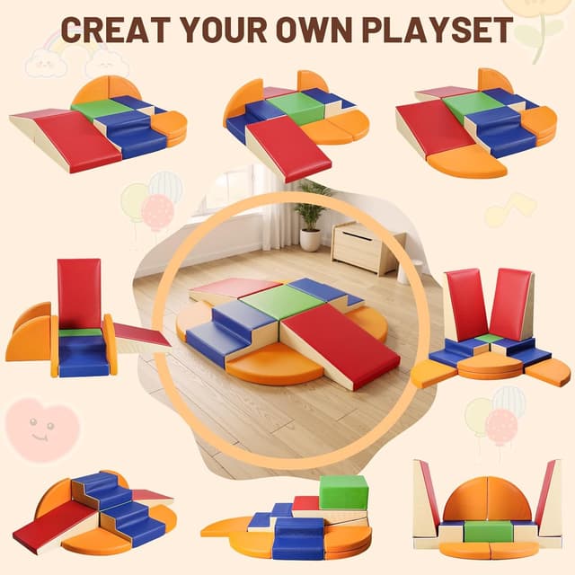 Thumbnail 5 de TODIBY 9-Piece Climbing Foam Blocks for Baby Play