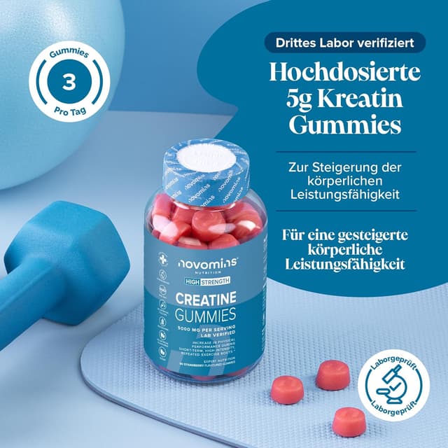 Detalle 2 de Novomins Kreatin Gummibärchen 5000 mg