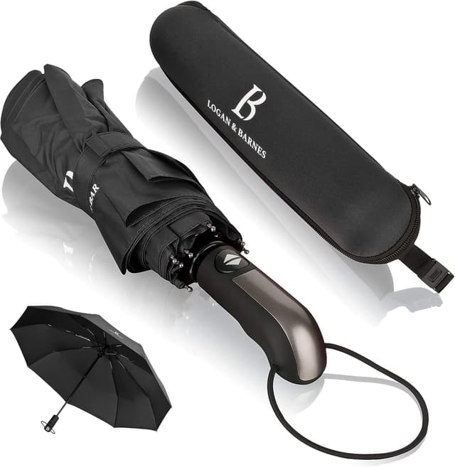 Detalle de LOGAN & BARNES Manchester Taschenschirm 140 km/h ☔