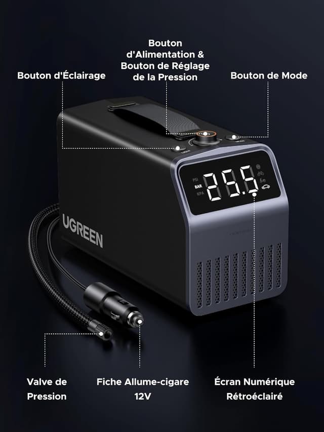 Thumbnail 6 de UGREEN Compresseur 150 PSI pour voiture