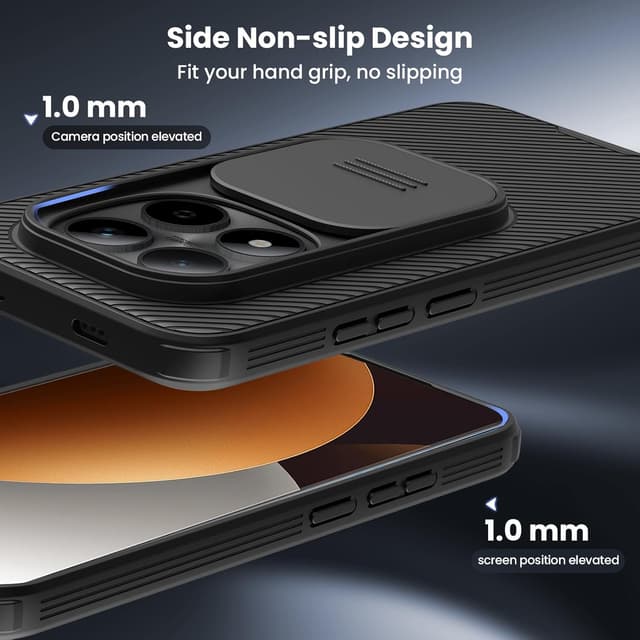 Detalle de Nillkin Custodia con protezione fotocamera per Xiaomi Redmi Note 15 Pro+ 5G / Poco M8 Pro 5G (6,83") in nero