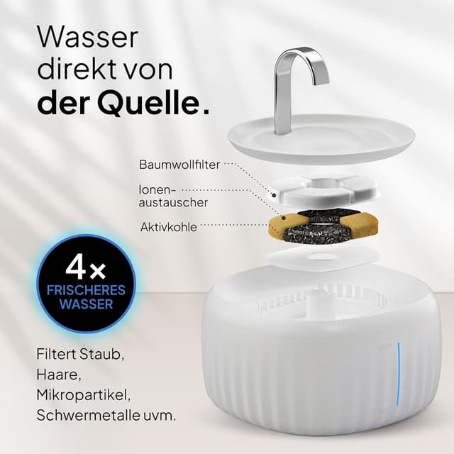 Thumbnail 2 de PrettyPaw Katzenbrunnen 3L Trinkbrunnen für Katzen 💧