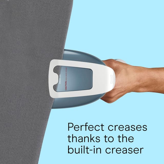 Detalle de Conair Turbo ExtremeSteam 1875W Handheld Garment Steamer for Clothes (Blue) — Portable fabric steamer