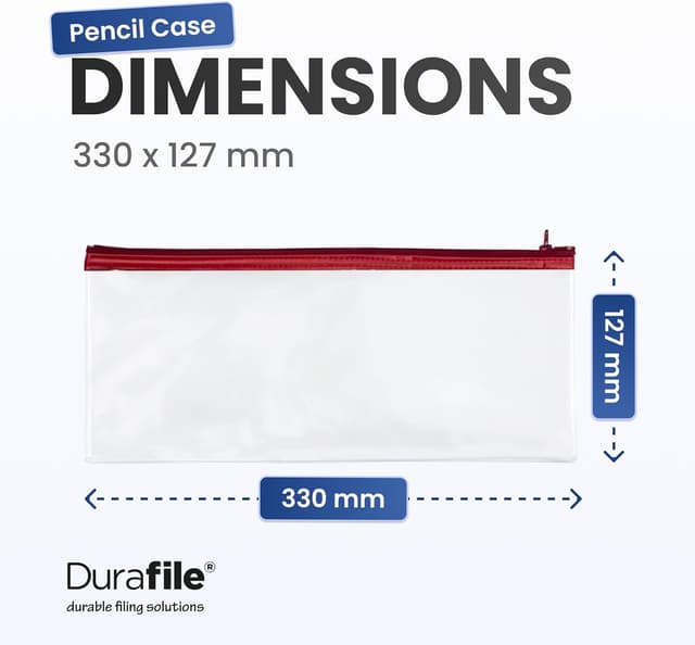 Detalle de Clear Durafile pencil case pack of 12