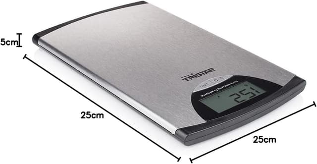 Thumbnail 8 de Tristar KW-2435 - Báscula de cocina digital plateada