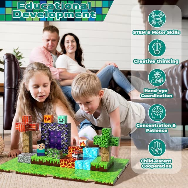 Thumbnail 5 de GraceDuck 150 Magnetic Building Blocks for Kids 🧩