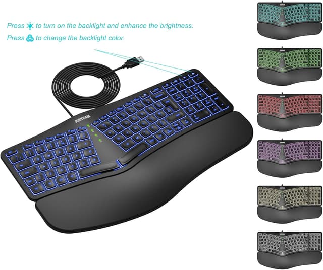 Detalle 2 de Ergonomic USB keyboard split design