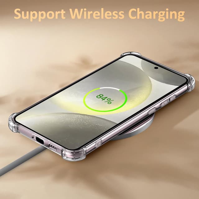 Thumbnail 6 de CAROKI Clear Case for Samsung S23 – shockproof transparent TPU bumper with small daisy pattern