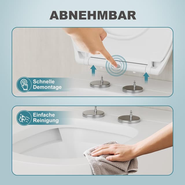 Thumbnail 4 de MEEJEE Toilettendeckel mit Absenkautomatik Oval