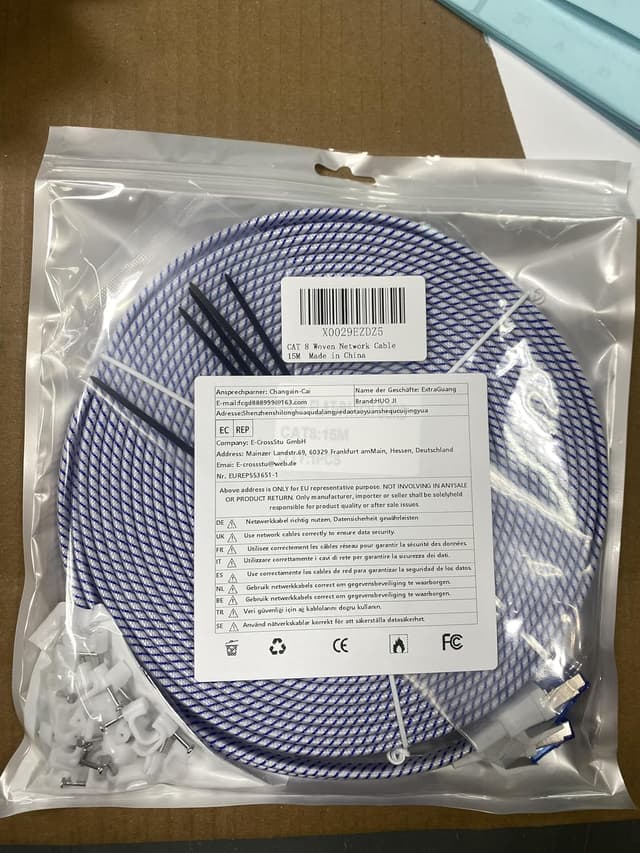 Thumbnail 1 de HUO JI Cat 8 LAN Kabel 15 m 40 Gbit/s