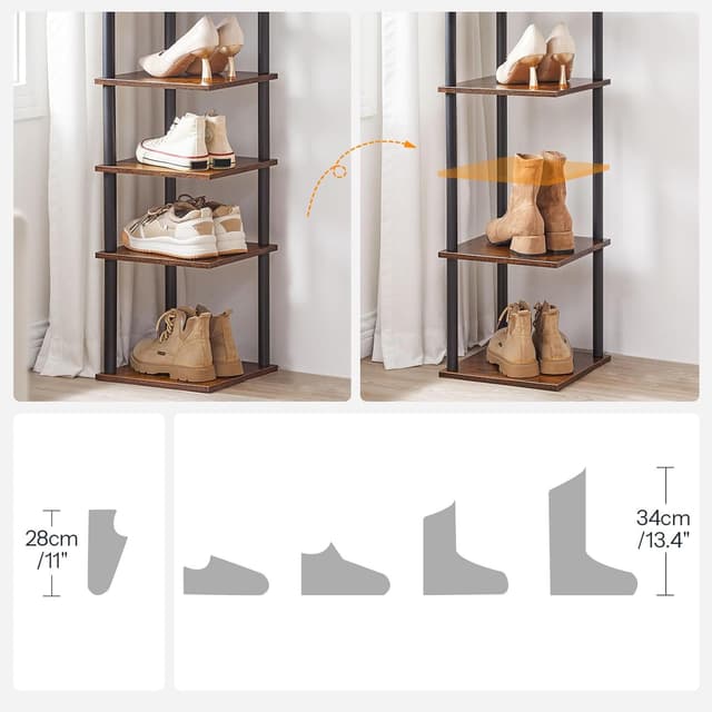 Detalle 2 de HOOBRO Scarpiera 6 Livelli EBF21XJ01: 6 paia e più ordine all’ingresso o in camera