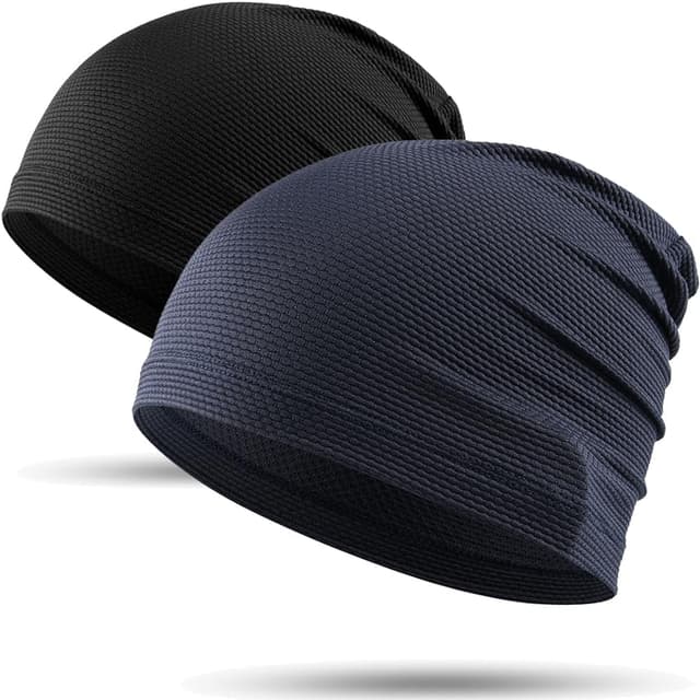 Detalle de WTACTFUL cooling skull caps (1 or 2 pack) – breathable 3D mesh headwear for running, cycling & gym