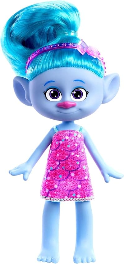 Detalle de Mattel Trolls 3 Muñeca Chenille Pelo Azul 🎉 - Juguete +3 años