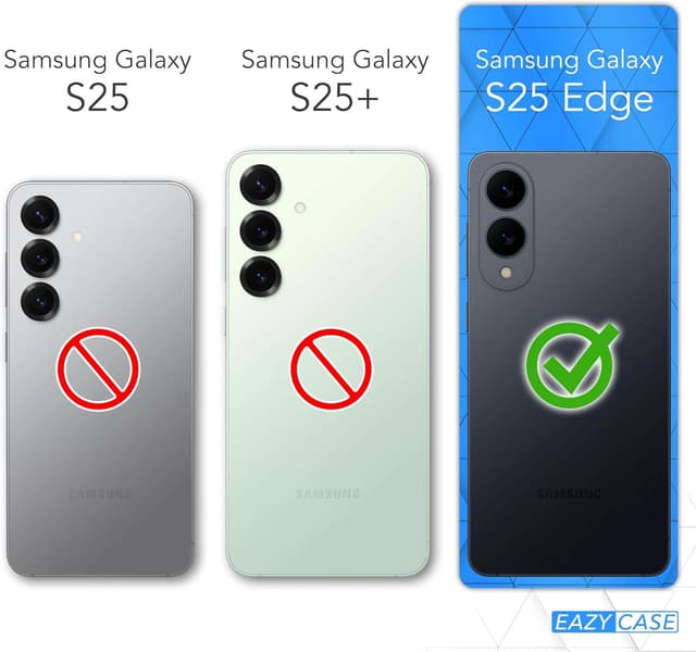 Thumbnail 6 de EAZY CASE Silikonhülle für Galaxy S25 Edge – mattschützendes TPU/TPU-ähnliches Cover mit Kameraschutz (Hellgrün)