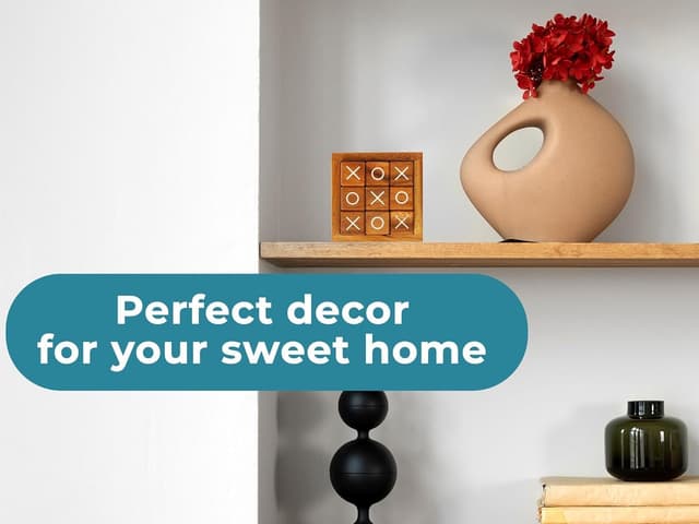 Thumbnail 6 de BSIRI Tic Tac Toe Rustic Wood Game 4 Inch 🎲