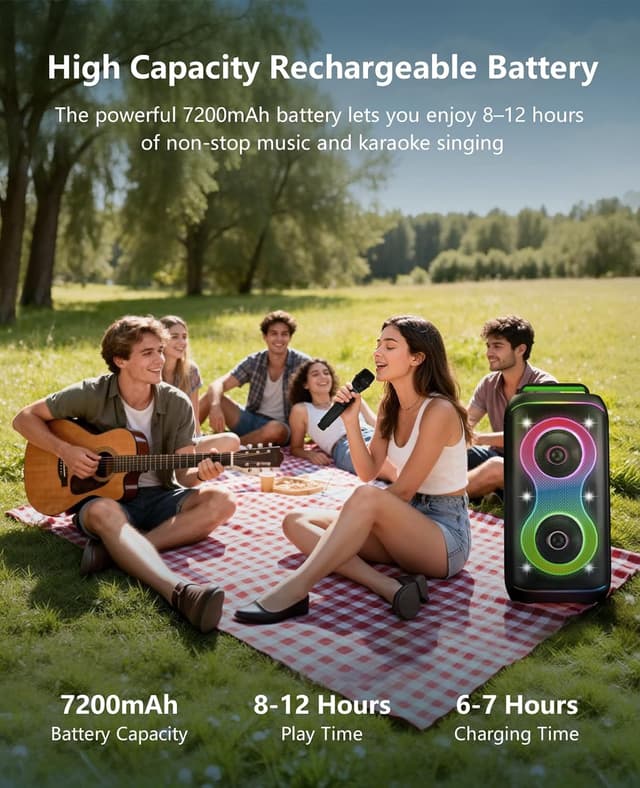 Detalle de GREEN KEEPER GKD61 karaoke machine 400W