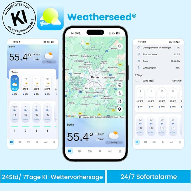 Detalle 2 de Sainlogic Smart Wetterstation SA6 Plus 2 Jahre