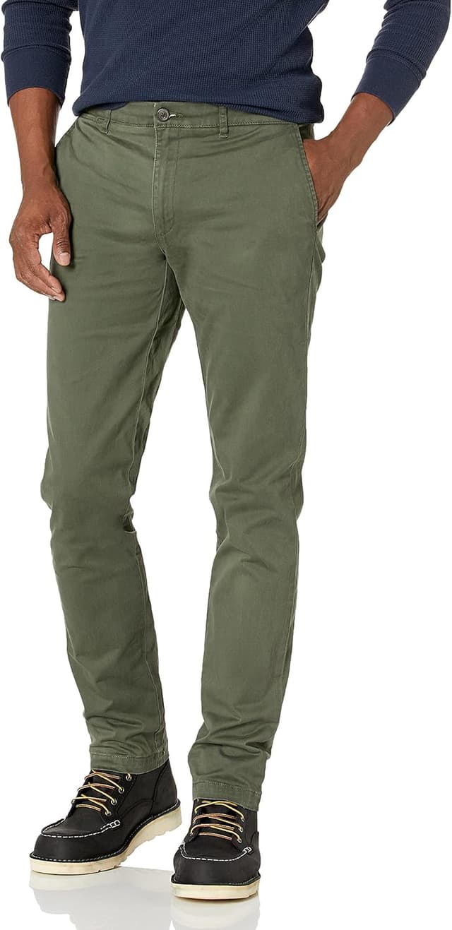 Detalle de Amazon Essentials Men’s Slim-Fit Stretch Chino Pants (Khaki, Previously Goodthreads)