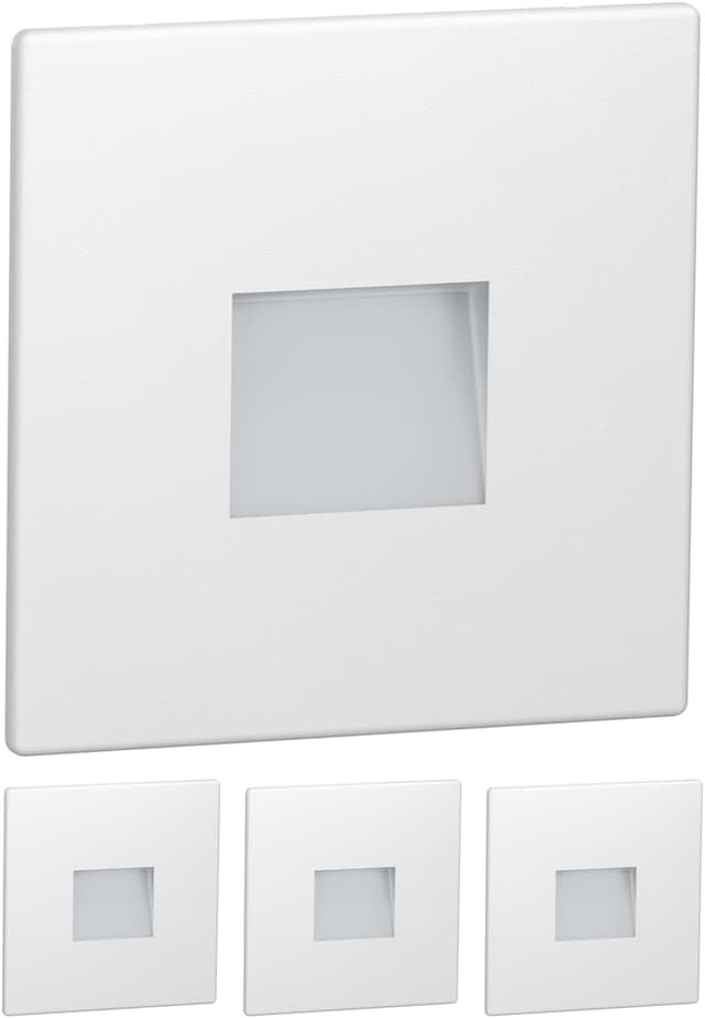 Imagen de ledscom.de 4 LED luz empotrada 85 x 85 mm blanco cálido en OfertitasTOP