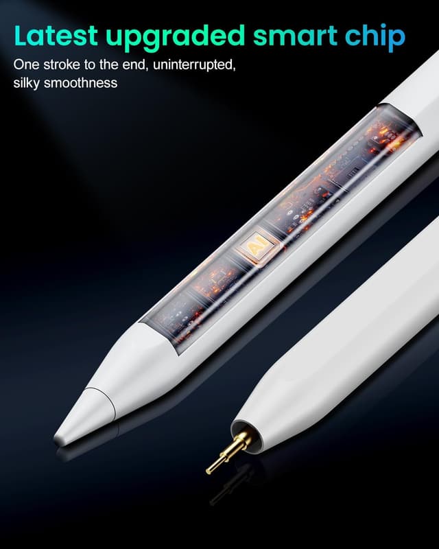 Detalle 2 de Pencil for iPad 2018–2025 stylus with 15-minute fast charging, palm rejection & tilt sensitivity