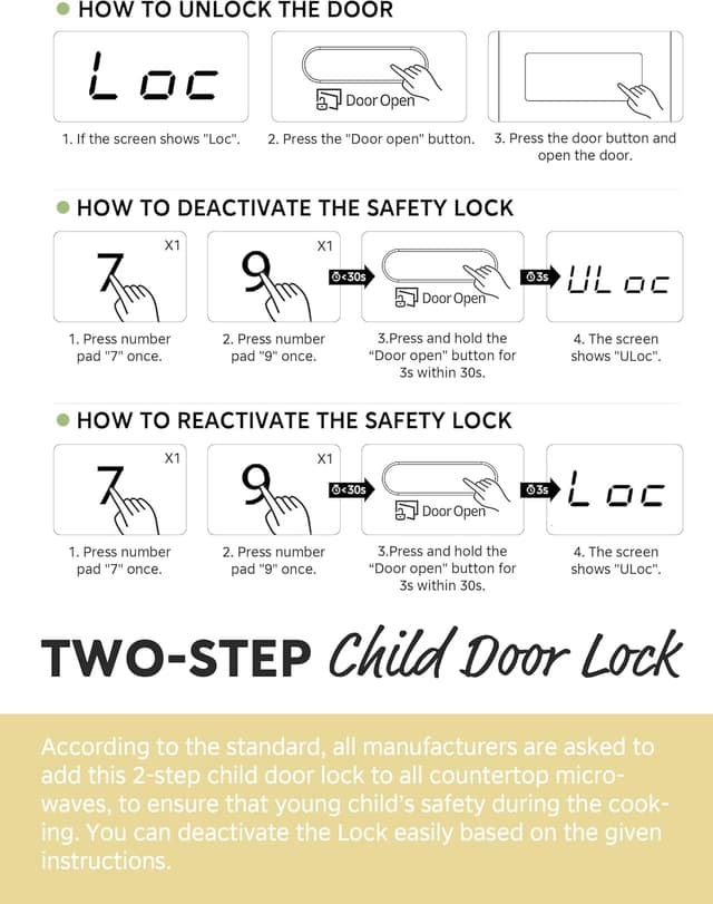 Thumbnail 6 de COMFEE CMO-C20M1WH Retro Microwave (700W) with 11 Power Levels and Multi-Stage Cooking