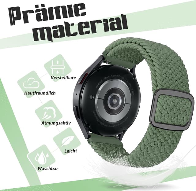 Detalle 1 de Nylon-Geflochtenes Armband 20 mm Elastisch