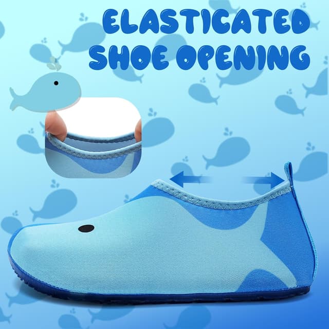 Detalle de WateLves Kinder-Badeschuhe & Wasserschuhe – schnell trocknend, barfuß-ähnlich mit Klettverschluss